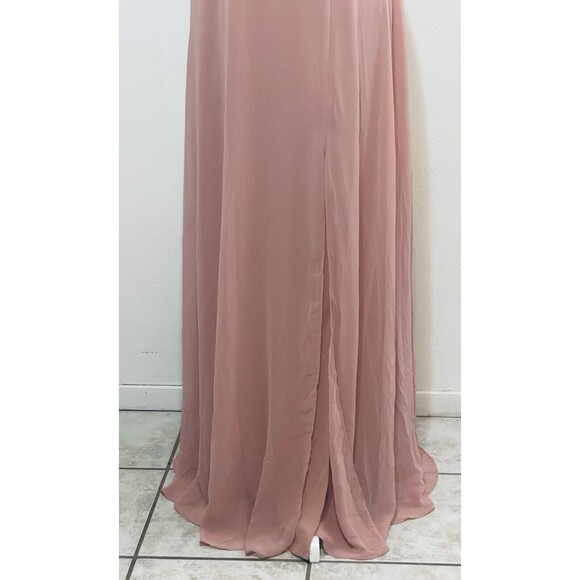 Lovely Lela Size 12R Desert Rose Sleeveless High Neck Chiffon Gown Formal - Picture 5 of 14
